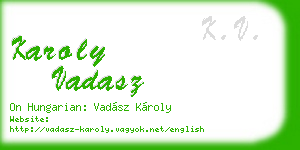 karoly vadasz business card