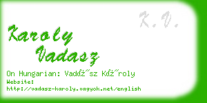 karoly vadasz business card